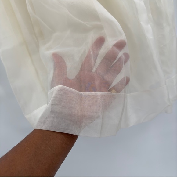 Ann Taylor celebrations cream dress sleeveless size 8 event wedding flower girl - Picture 4 of 12